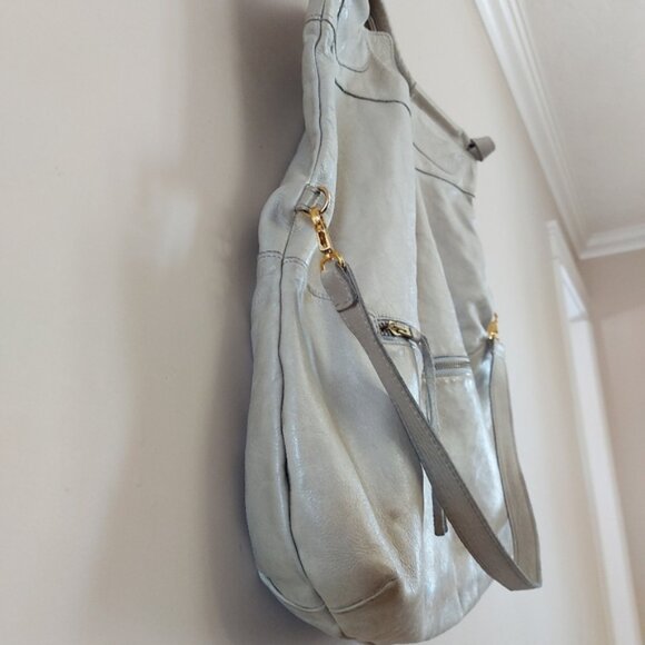 Anna Corinna leather mid city fold over tote - Picture 3 of 12